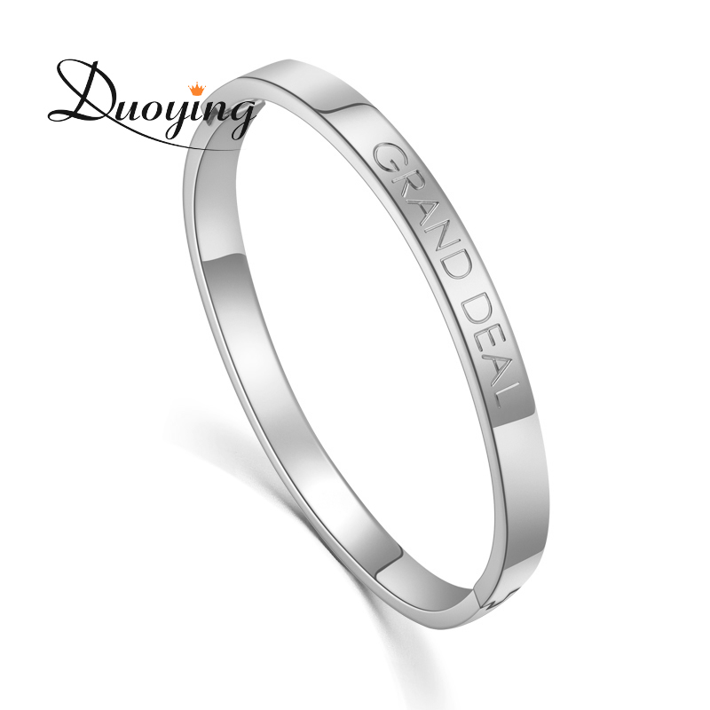 Rose Gold Bracelet - DUOYING Stainless Steel 4/6/8mm Lover Custom