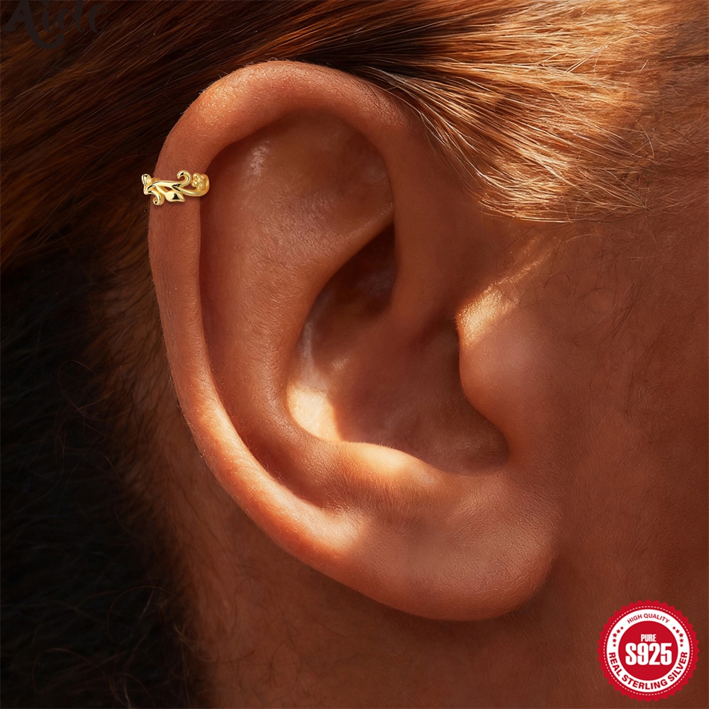 Ear Cuff No Piercing - Aide 925 Sterling Silver Gold Plated