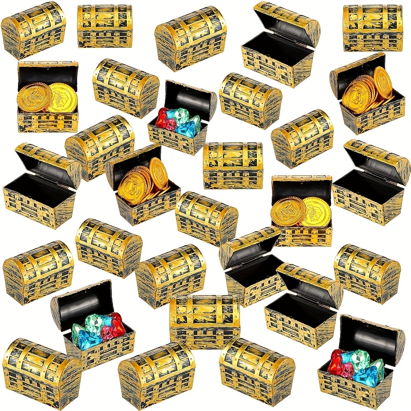 Jewelry & Watches Bench - 24/50pcs Halloween Pirate Treasure Chests Plastic