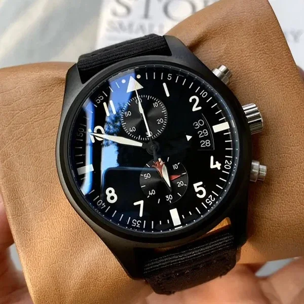 Leather Bracelet - High quality luxury men's quartz movement