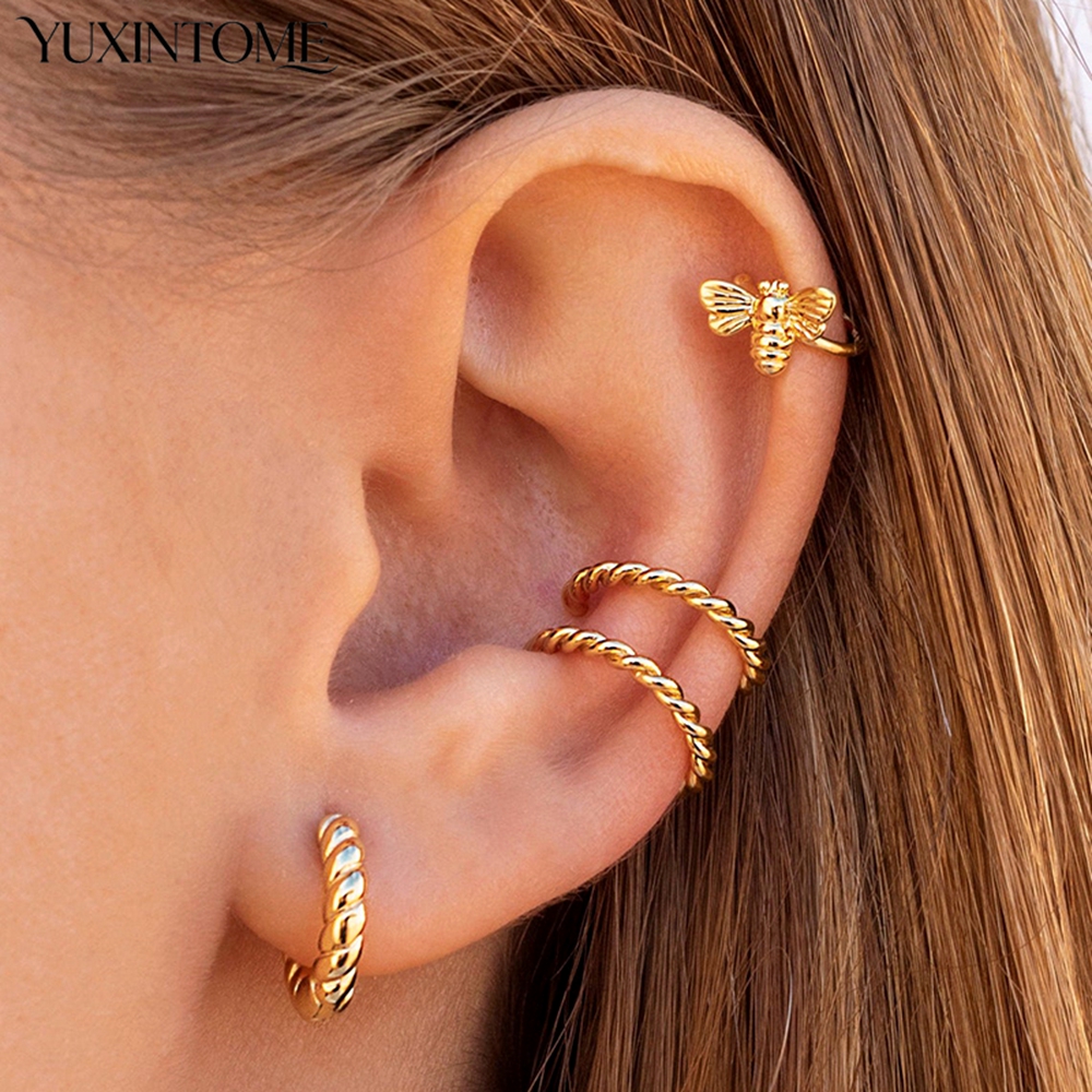 1PC 24k Gold-Plated Silver Spi - Ear Cuff No Piercing review and price