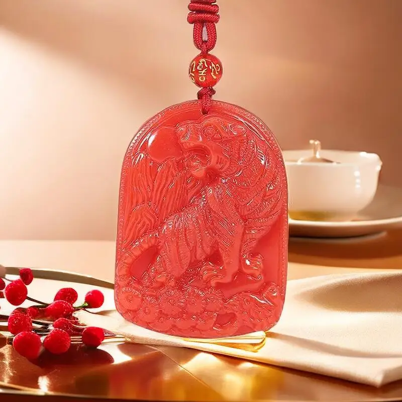 Red Jade Tiger Pendant Pendant - Luxury Gifts Jewelry & Watches Namfleg Mostar review and price