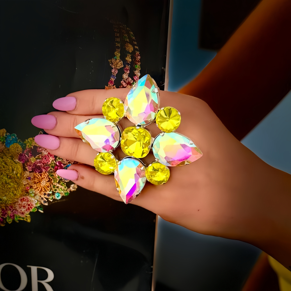 Stonefans Crystal Statement Op - Statement Cocktail Ring review and price