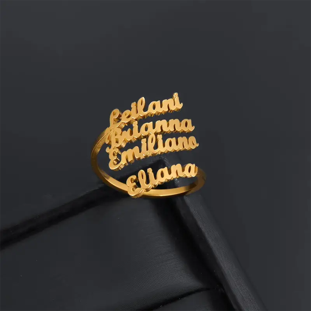 Custom Multiple Names Rings Fo - Statement Cocktail Ring review and price