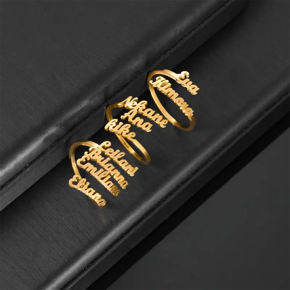 Custom Multiple Names Rings Fo - Statement Cocktail Ring review and price