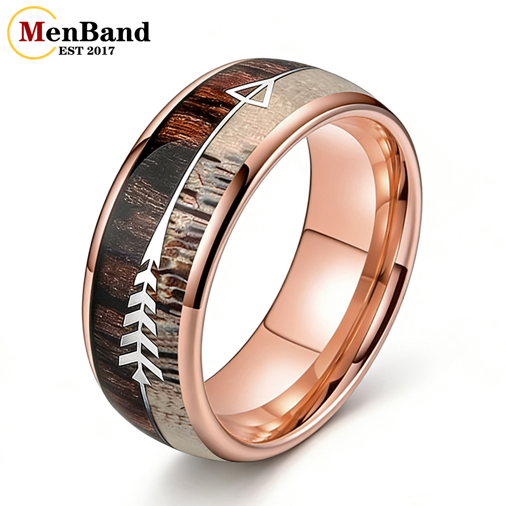 MenBand 6/8MM Koa Zebra Wood A - Statement Cocktail Ring review and price
