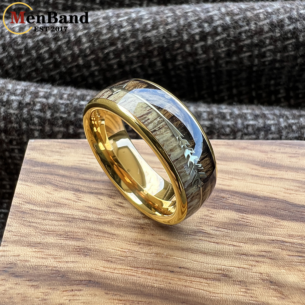 MenBand 6/8MM Koa Zebra Wood A - Statement Cocktail Ring review and price