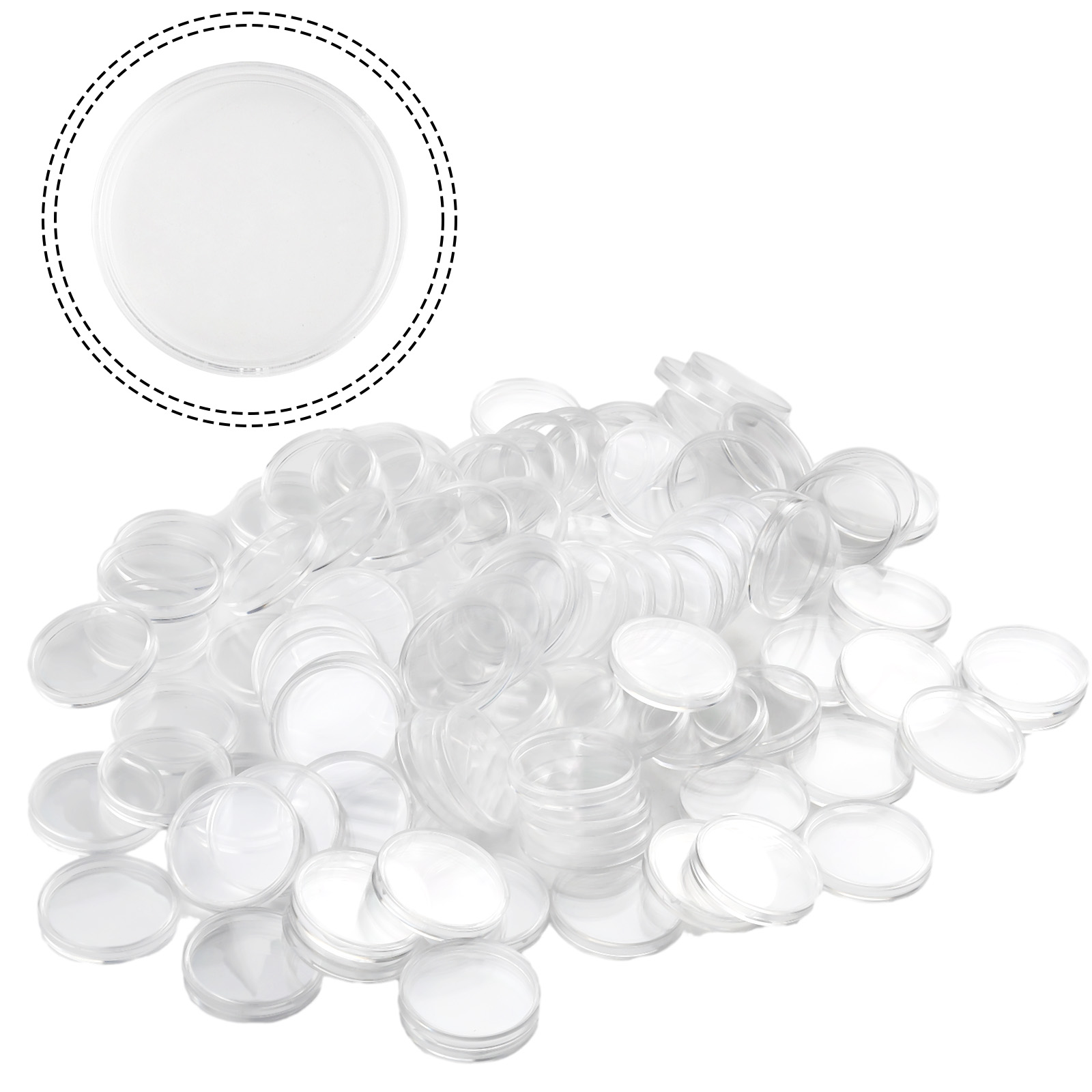 100 Clear Plastic Coin Capsule - Collectors Coins Jewelry & Watches Of Smithtown review and price