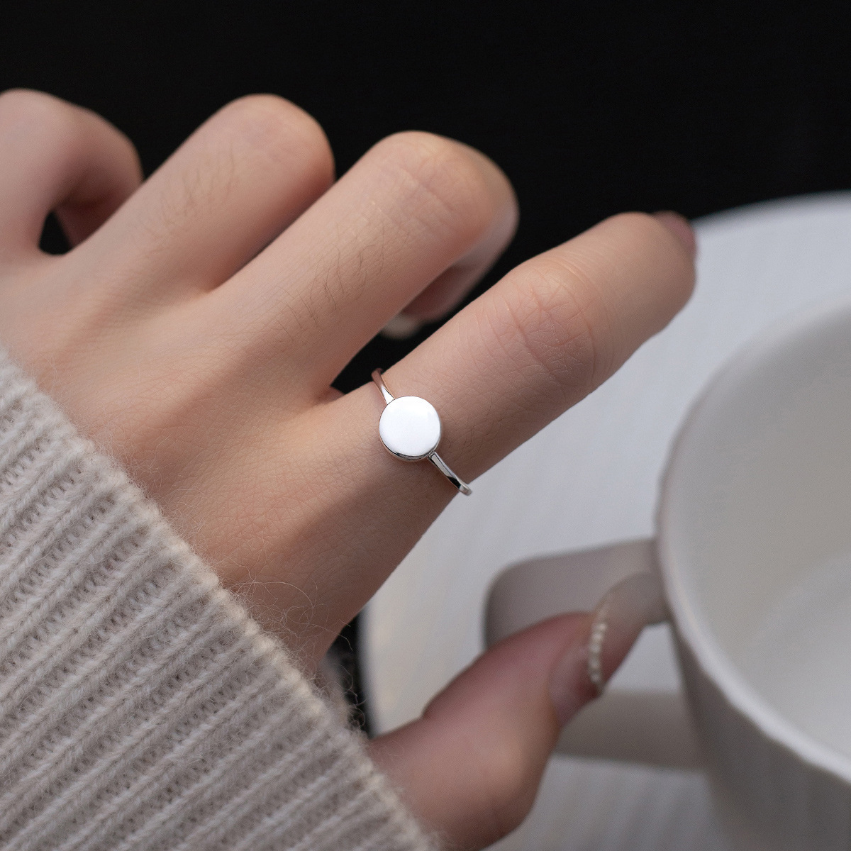 925 Sterling Silver Smooth Sur - Statement Cocktail Ring review and price