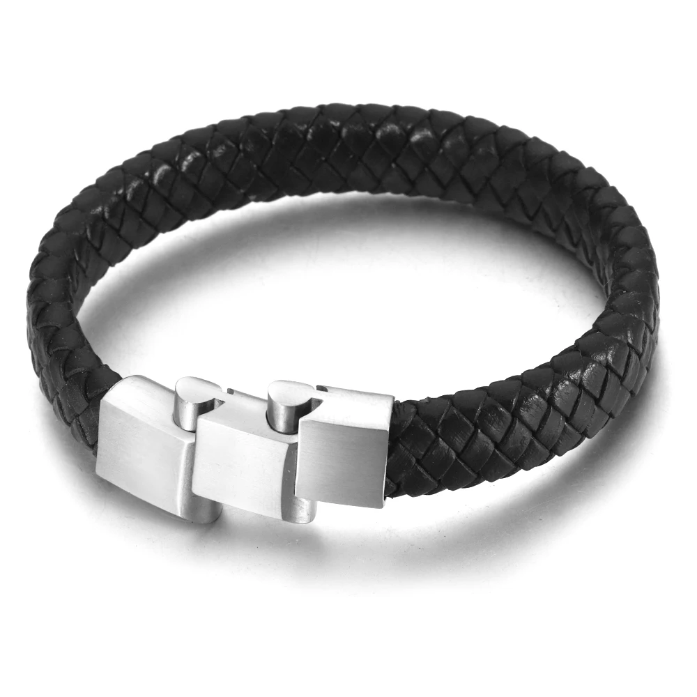 Extended Stainless Steel Clasp - Leather Bracelet review and price