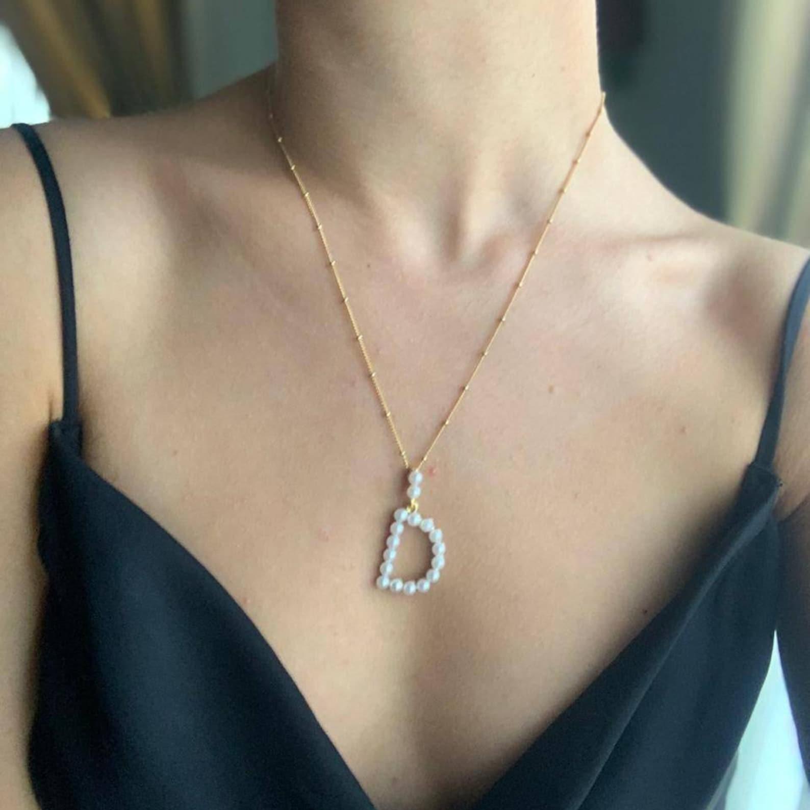 Pearl Initial Layering Pendant - Luxury Gifts Jewelry & Watches Namfleg Mostar review and price