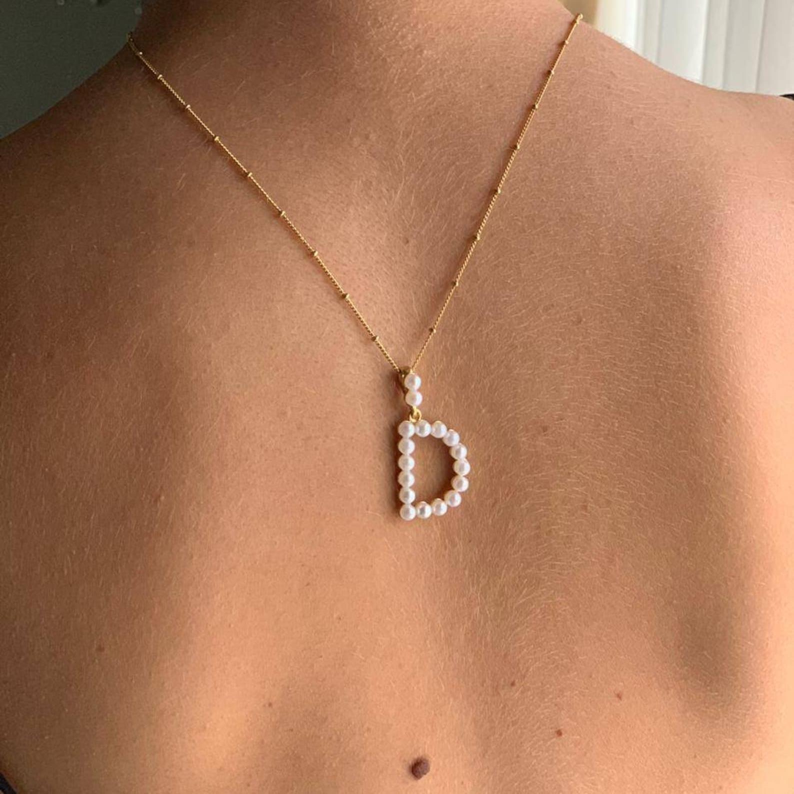 Pearl Initial Layering Pendant - Luxury Gifts Jewelry & Watches Namfleg Mostar review and price