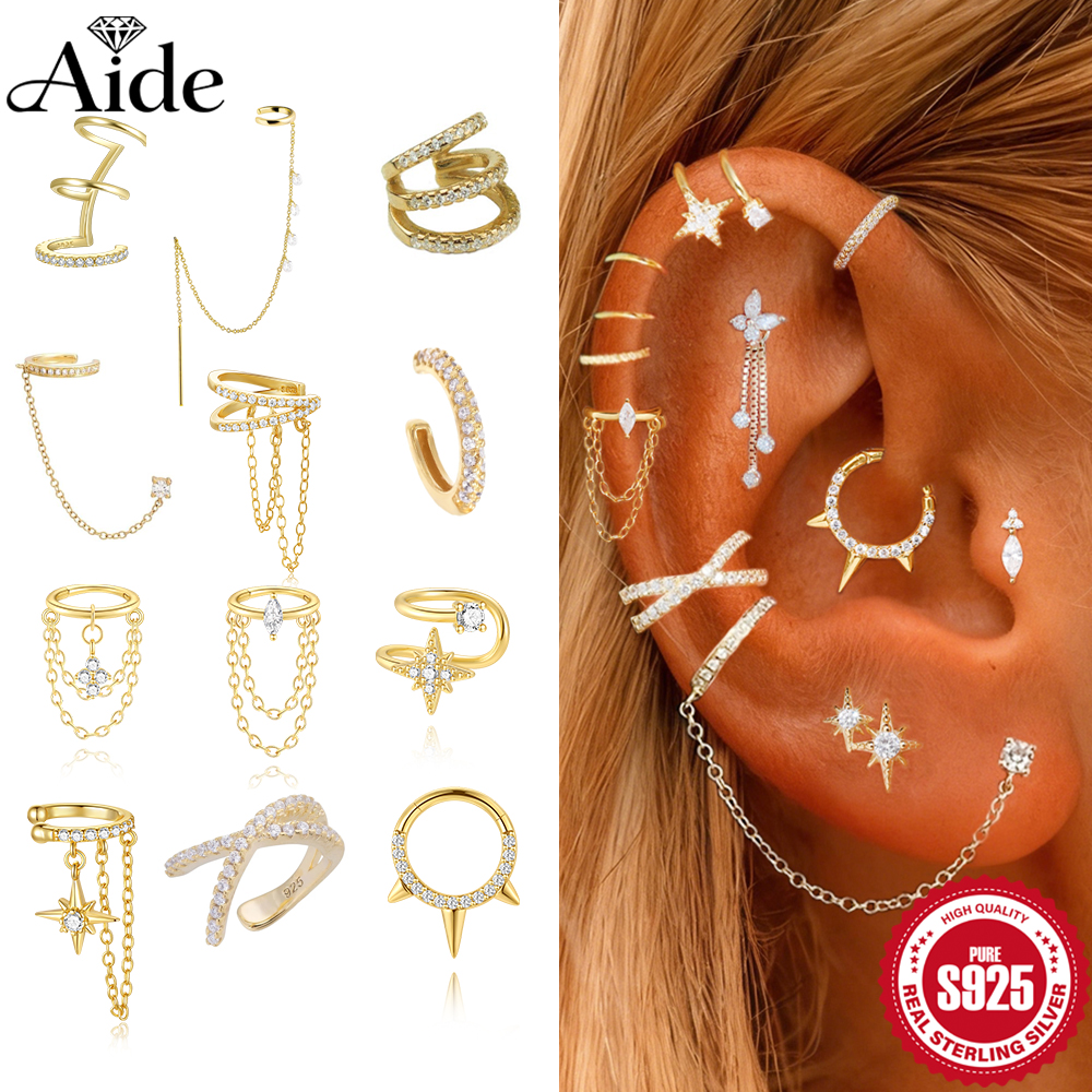 Aide 1PC 925 Sterling Silver S - Ear Cuff No Piercing review and price