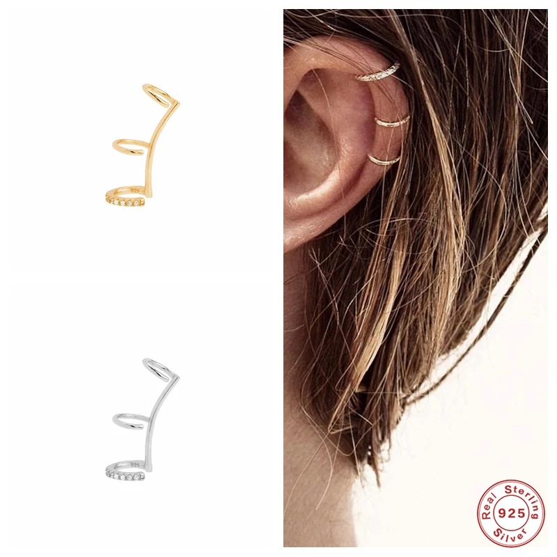 Aide 1PC 925 Sterling Silver S - Ear Cuff No Piercing review and price