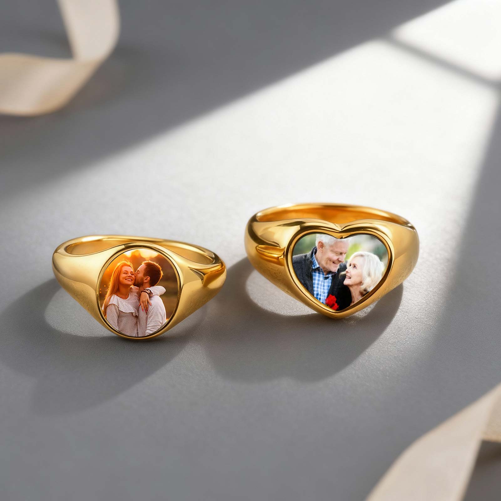 Custom Photo Signet Ring for W - Statement Cocktail Ring review and price