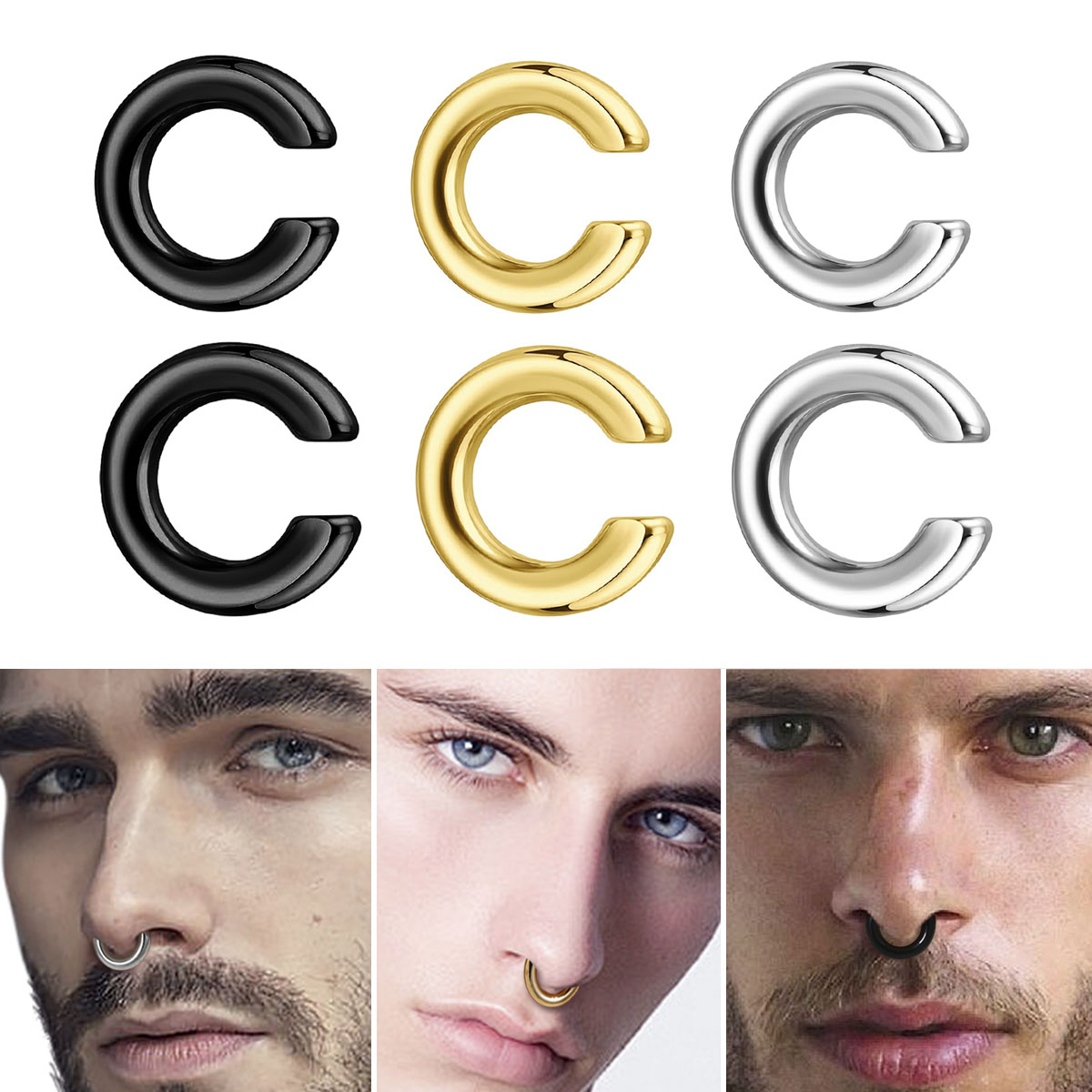 1pc Exaggerated c-Shaped Non-P - Ear Cuff No Piercing review and price