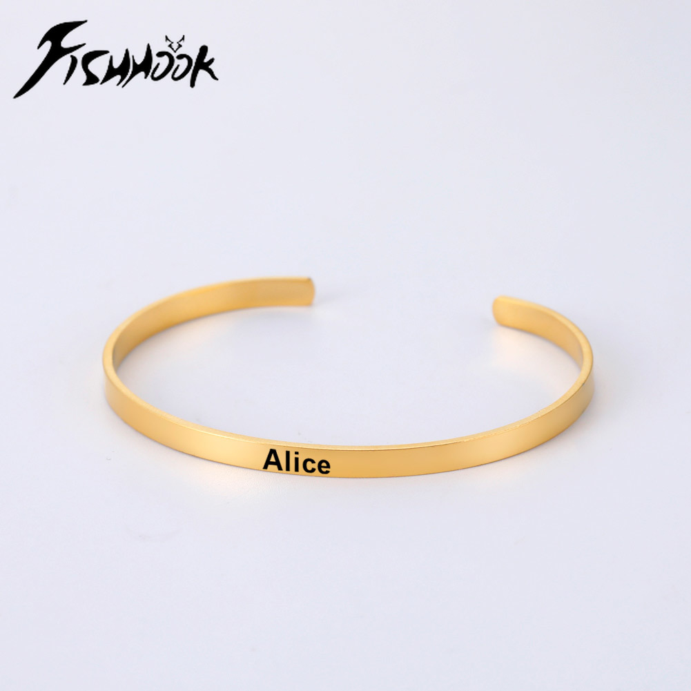 Name Bangle Personalized Brace - Rose Gold Bracelet review and price