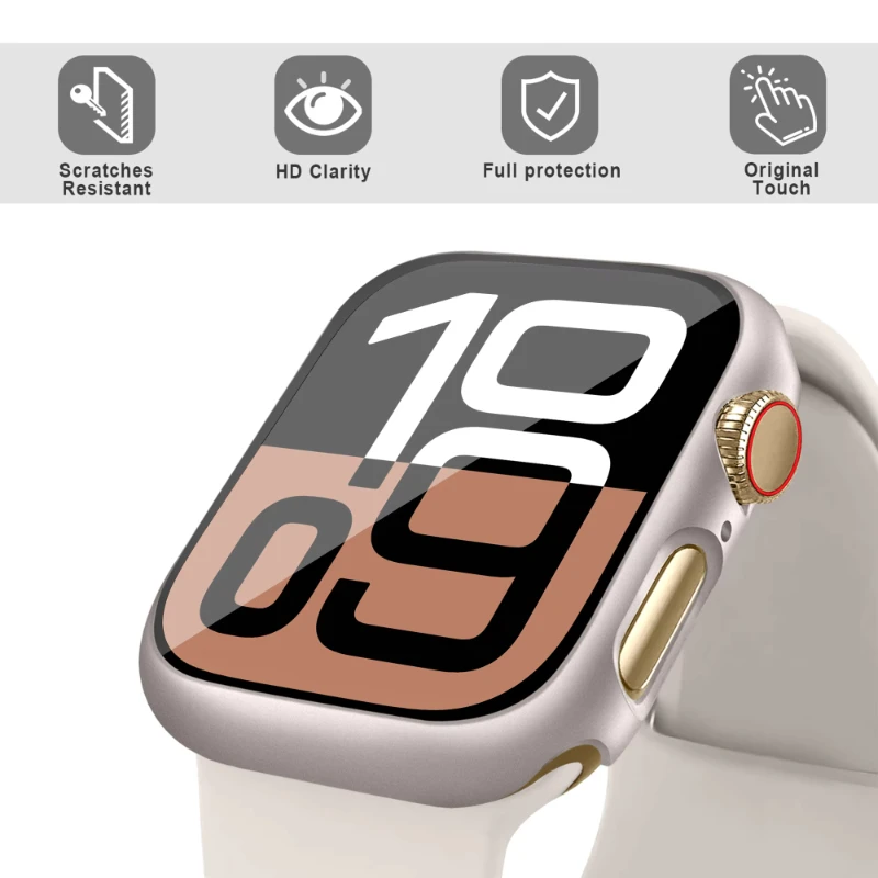 Tempered Glass+cover For Apple - Jewelry Smart Watches review and price
