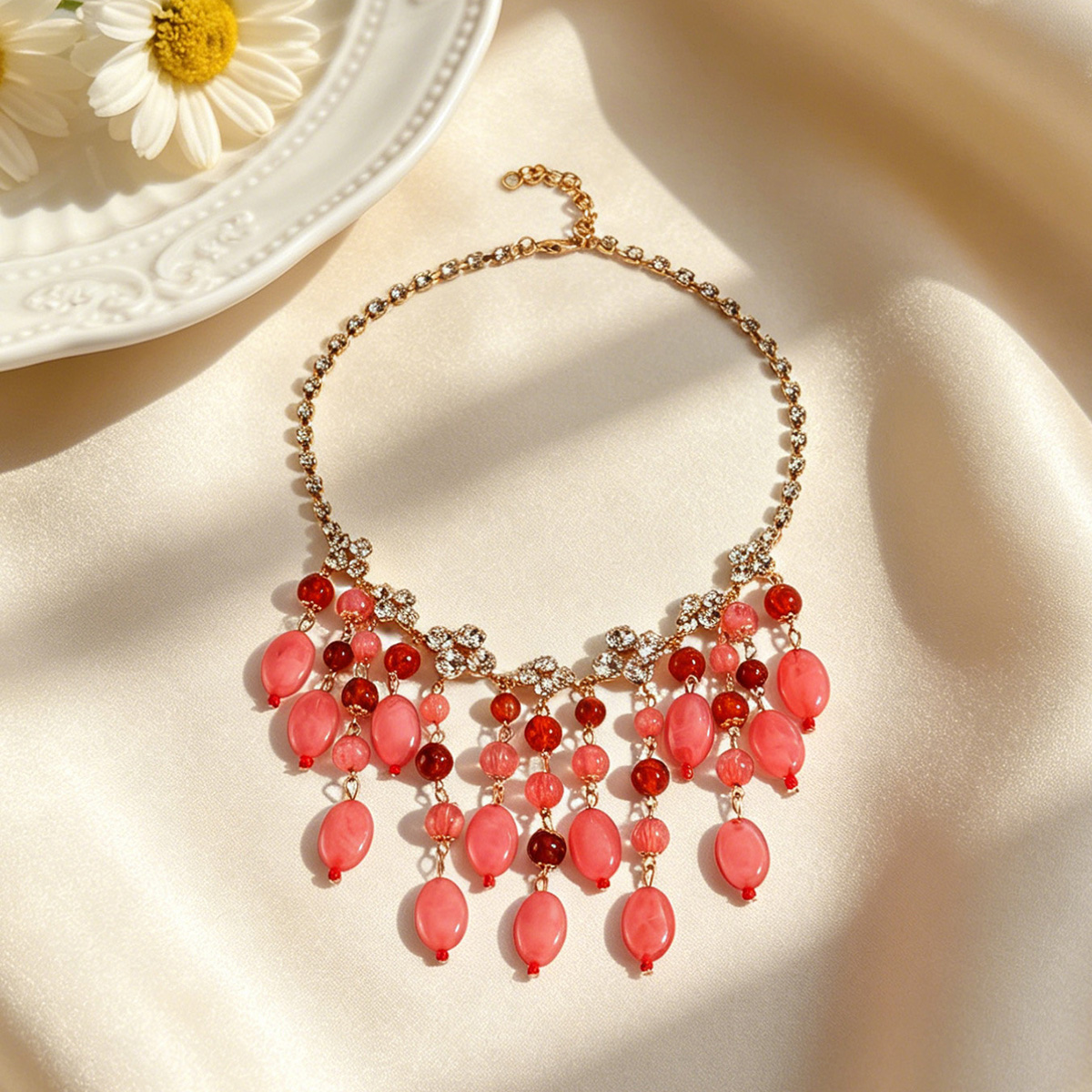 Trendy Pink Red Teardrop Beade - Jewelry & Watches Bench review and price