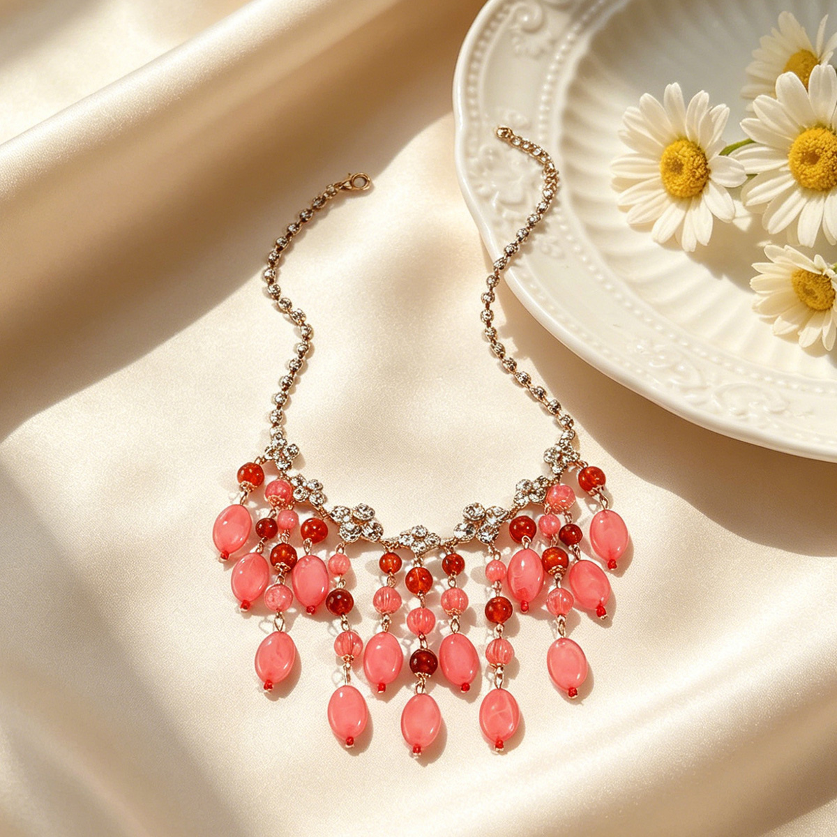 Trendy Pink Red Teardrop Beade - Jewelry & Watches Bench review and price