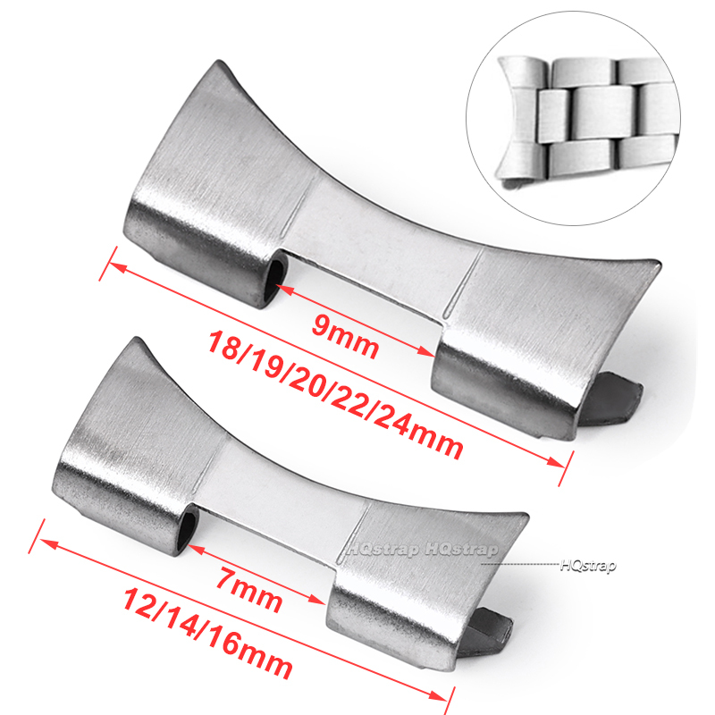 Hollow Curved End Link 20mm 22 - Jewelry Rolex Watches review and price