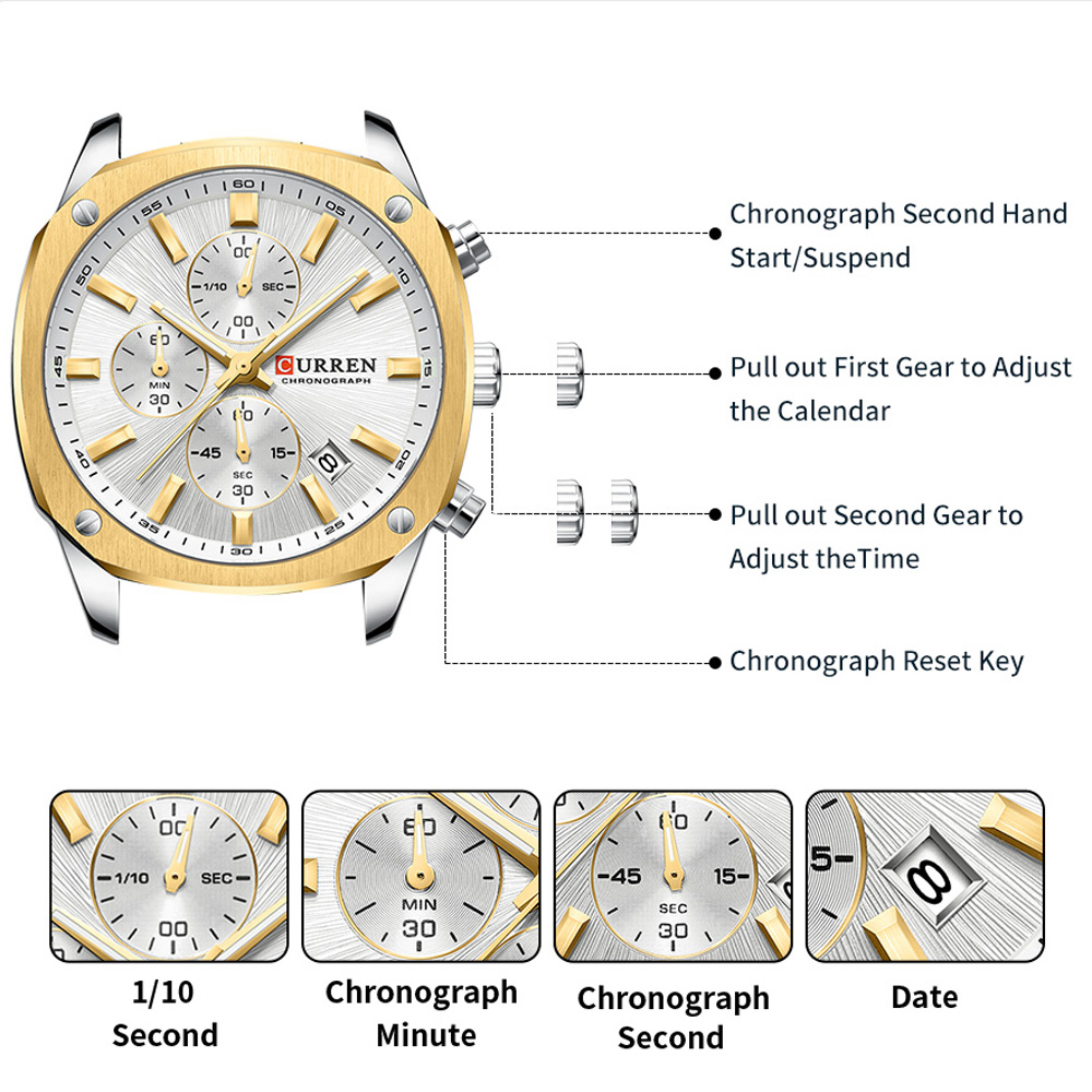 CURREN Modern Men's 42mm Sport - Jewellery Watch review and price